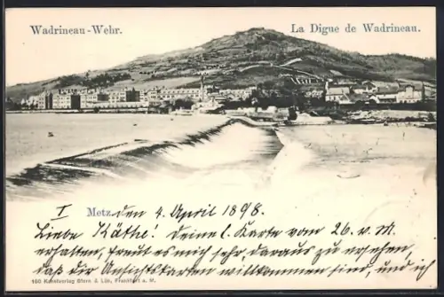 AK Metz, Wadrineau, La Digue de Wadrineau et paysage environnant