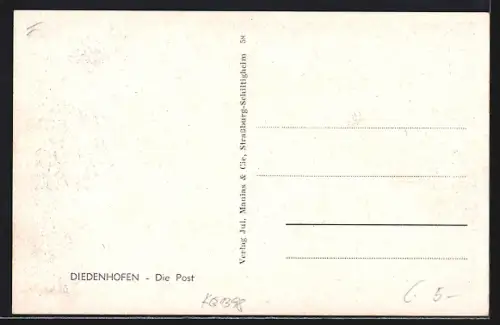 AK Diedenhofen, La Poste