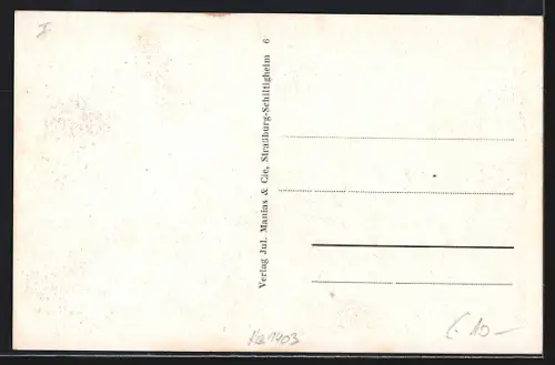 AK Flörchingen /Diedenhofen, Vue de la rue principale avec église au fond