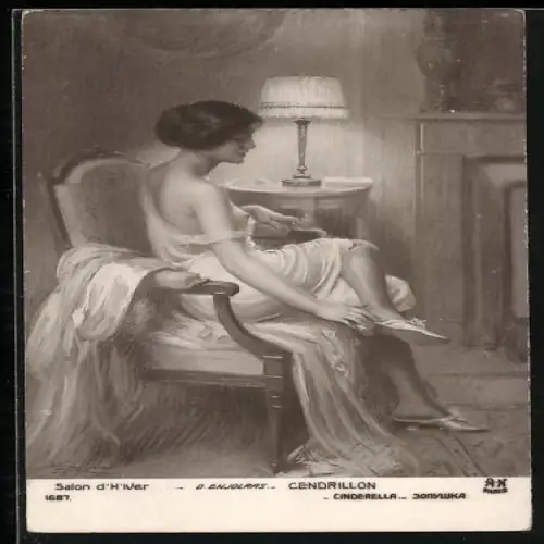 Künstler-AK Delphin Enjolras: Aschenbrödel