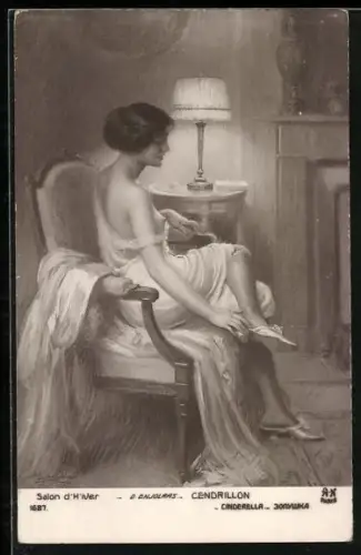 Künstler-AK Delphin Enjolras: Aschenbrödel