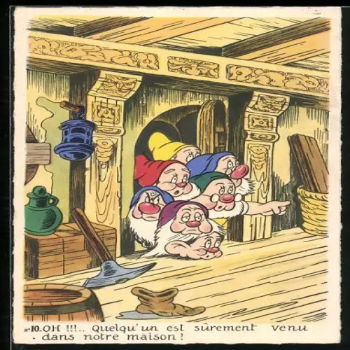 Künstler-AK Walt Disney`s Schneewittchen und die sieben Zwerge