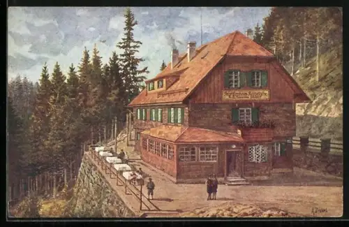 Künstler-AK Annenheim am Ossiachersee, Touristenhaus auf der Kanzel