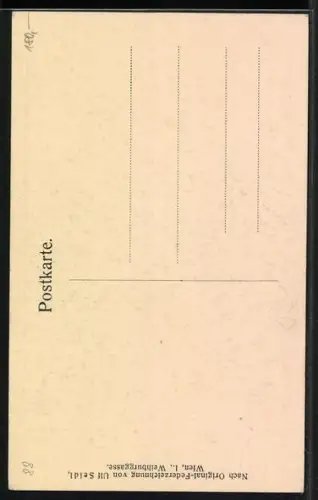 Künstler-AK Ulf Seidl: Steyr, Teilansicht