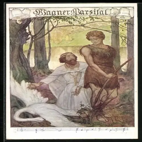 AK Wagner, Parsival, Motiv mit Schwan