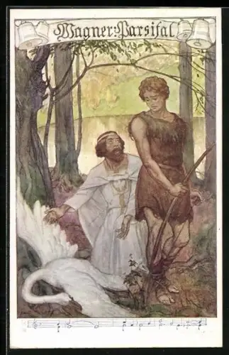 AK Wagner, Parsival, Motiv mit Schwan
