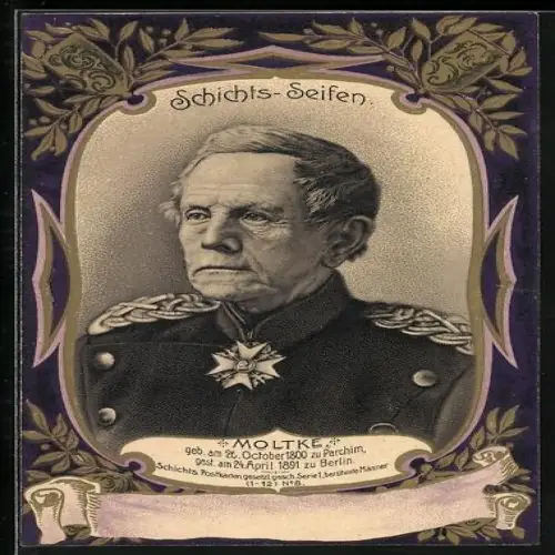 AK Aussig a. d. Elbe, Georg Schicht Seifen- & Kerzenfabrik, Moltke, 1800-1891, Burenkrieg, Medikament