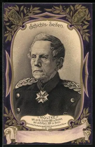 AK Aussig a. d. Elbe, Georg Schicht Seifen- & Kerzenfabrik, Moltke, 1800-1891, Burenkrieg, Medikament