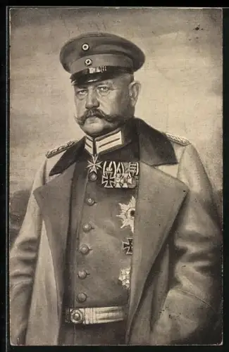 Künstler-AK Generalfeldmarschall Paul von Hindenburg