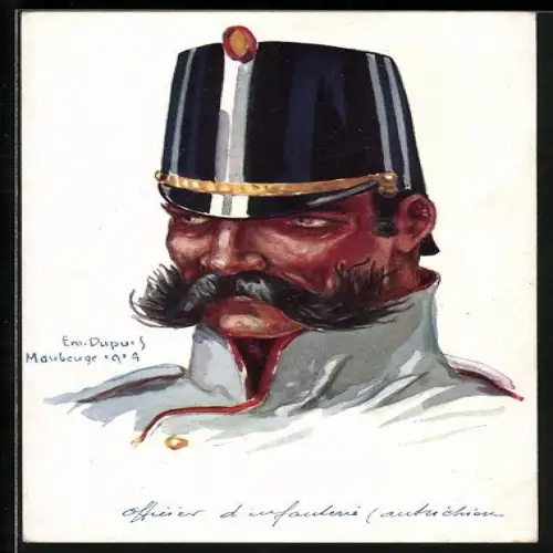 Künstler-AK Em. Dupuis: Officier d`infanterie autrichien, österreichischer Infanterie-Offizier