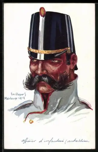 Künstler-AK Em. Dupuis: Officier d`infanterie autrichien, österreichischer Infanterie-Offizier