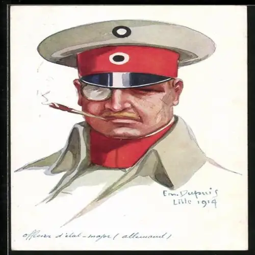 Künstler-AK Em. Dupuis: Officier d`etat-major (allemand), Portrait