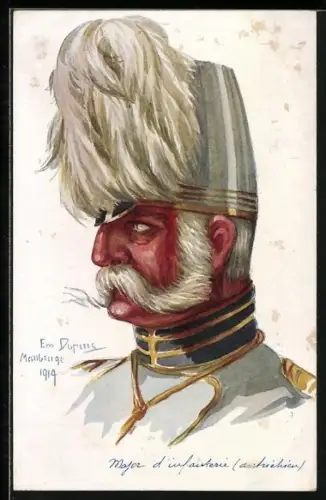 Künstler-AK Em.Dupuis: Major der österreichischen Infanterie