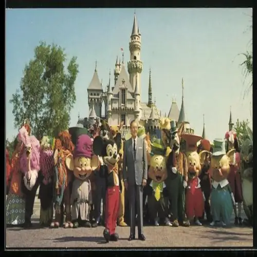 AK Mickey Mouse und andere Disney-Charaktere in Disney-Land