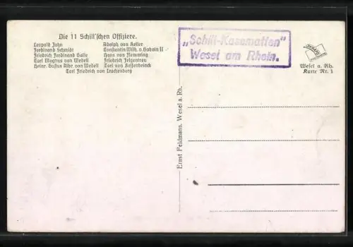 AK Die Verkündigung des Todesurteils an die elf Schill`schen Offiziere in Wesel 1809