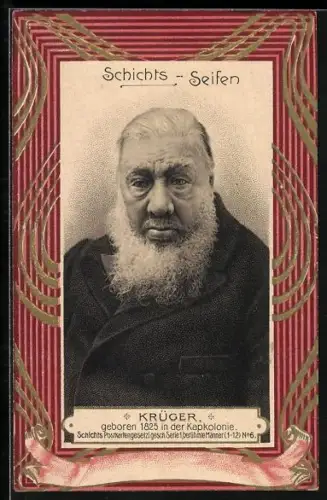AK Aussig a. d. Elbe, Georg Schicht Seifen- & Kerzenfabrik, Krüger, Geb. 1825, Burenkrieg, Medikament