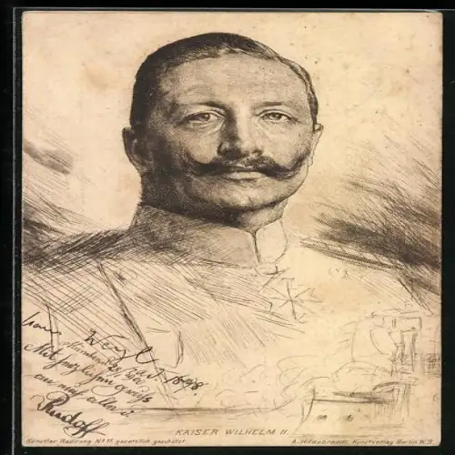 Künstler-AK Porträt von Kaiser Wilhelm II.