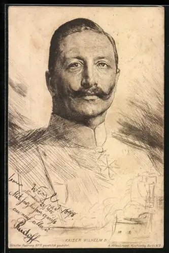 Künstler-AK Porträt von Kaiser Wilhelm II.