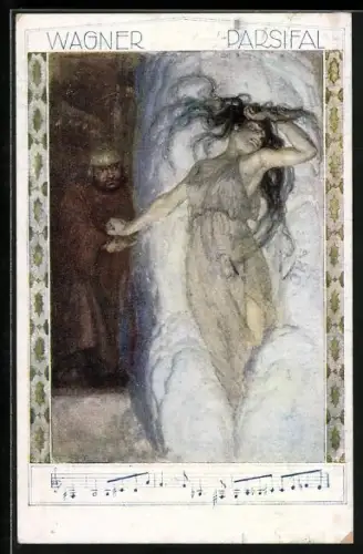 AK Parsifal, Szene aus der Oper von Richard Wagner