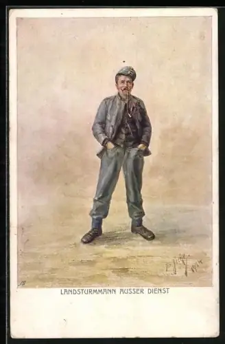 AK Rotes Kreuz Nr. 21 - 3 Landsturmmann ausser Dienst