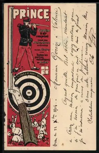 AK Reklame für Prince-Gewehre, Schütze in Uniform