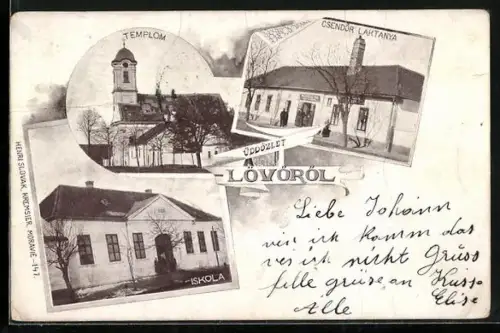 AK Lövö, Templom, Csendör Laktanya, Iskola