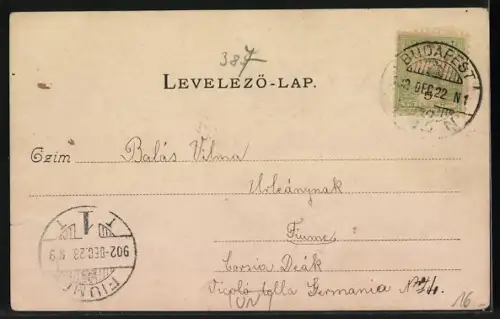 AK Tahi-Pusztá, Ortsansichten mit Feldern