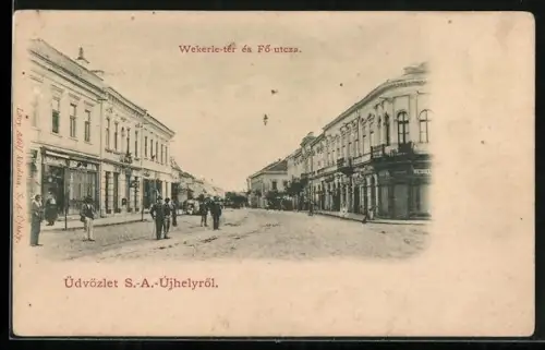 AK S.-A.-Újhely, Wekerle-tér és Fö-utcza