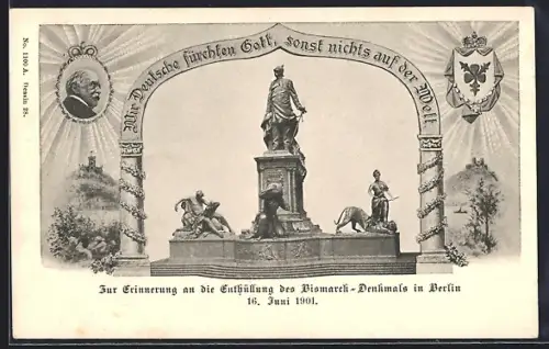 AK Berlin, Bismarck-Denkmal, Einweihung 1901, Königsplatz