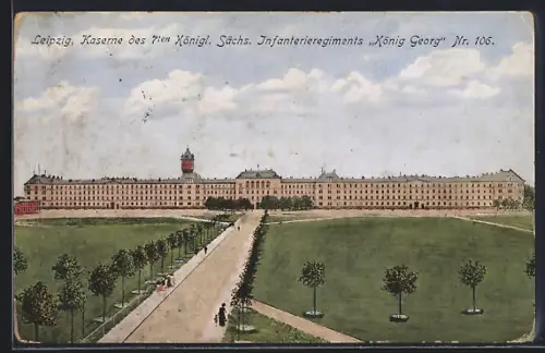 AK Leipzig, Kaserne des 7. Königl. Sächs. Infanterieregiments König Georg Nr. 106