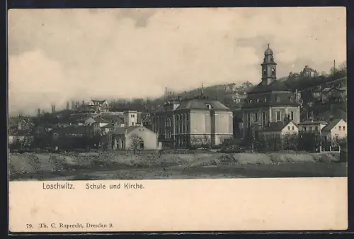AK Dresden-Loschwitz, Schule und Kirche