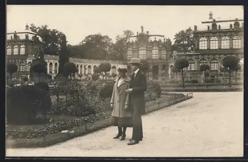 Foto-AK Dresden, Zwinger, Gartenansicht
