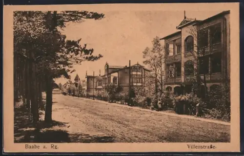 AK Baabe a. Rg., Villenstrasse
