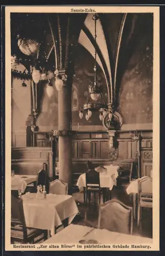 AK Hamburg, Restaurant Zur alten Börse, Hans Schwarting u. Ernst Schmid, Börsenbrücke 10