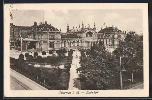 AK Schwerin i. M., Bahnhof