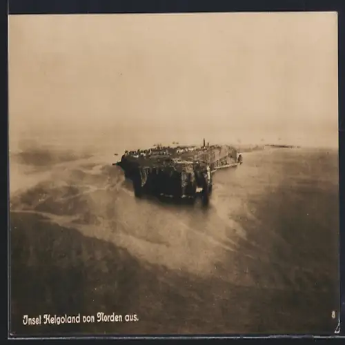 AK Helgoland, Inselansicht von Norden