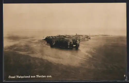 AK Helgoland, Inselansicht von Norden