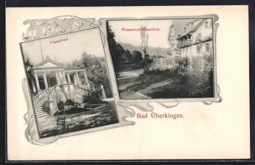 AK Bad Überkingen, Dianabad, Wasserschlösschen