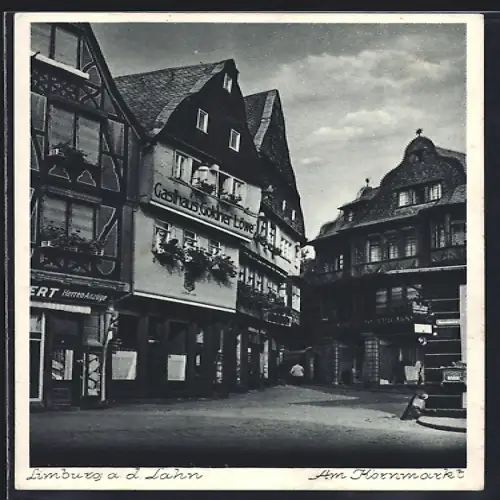 AK Limburg a. d. Lahn, Am Kornmarkt, Gasthaus Goldner Löwe
