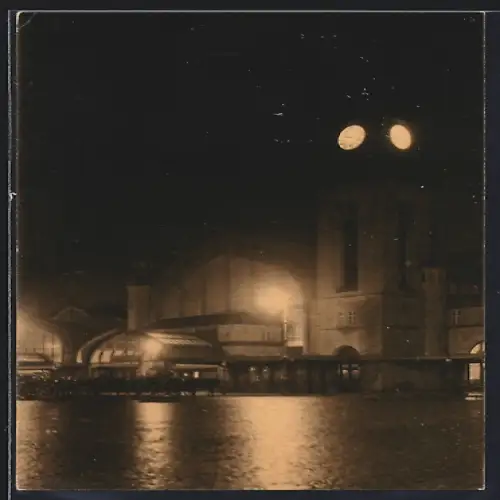 AK Hamburg-St.Georg, Hauptbahnhof bei Nacht