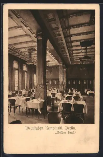 AK Berlin, Restaurant Weinstuben Kempinski, Gelber Saal