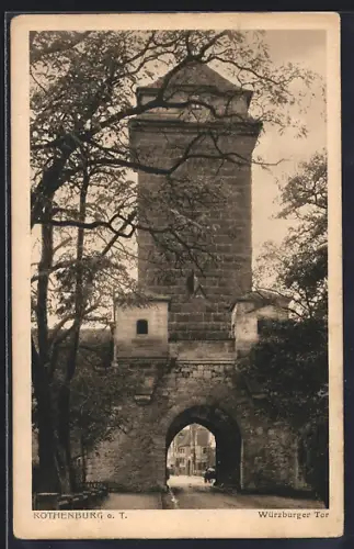 AK Rothenburg o. T., Würzburger Tor
