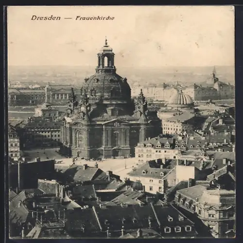 AK Dresden, Blick zur Frauenkirche