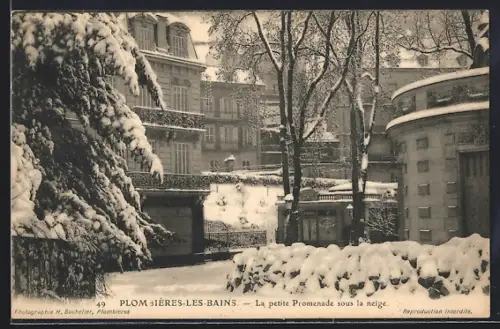 AK Plombières-les-Bains, La petite Promenade sous la neige