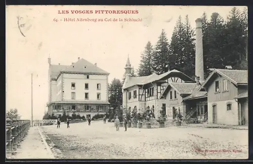 AK Col de la Schlucht, Hôtel Altenberg entouré de forêts dans les Vosges pittoresques