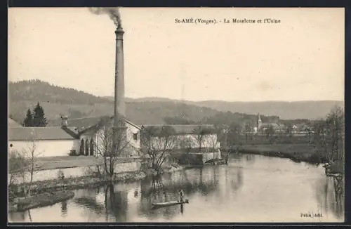 AK St-Amé /Vosges, La Moselotte et l`Usine
