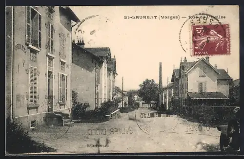 AK St-Laurent /Vosges, Rond-point de l`église