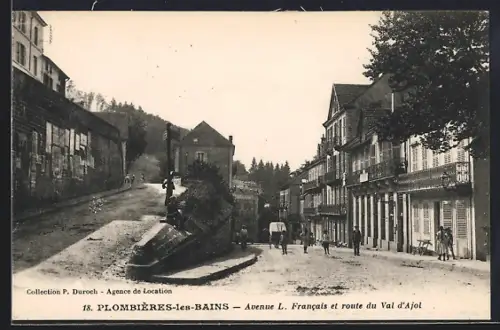 AK Plombières-les-Bains, Avenue L. Francais et route du Val d`Ajol