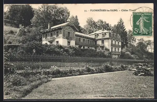AK Plombières-les-Bains, Chalet Tivoli entouré de verdure