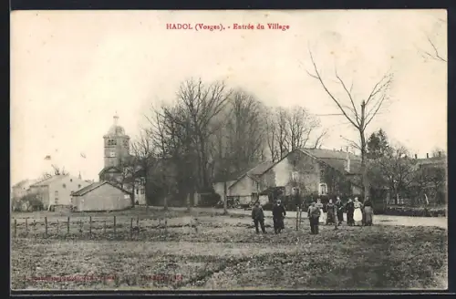 AK Hadol /Vosges, Entrée du Village